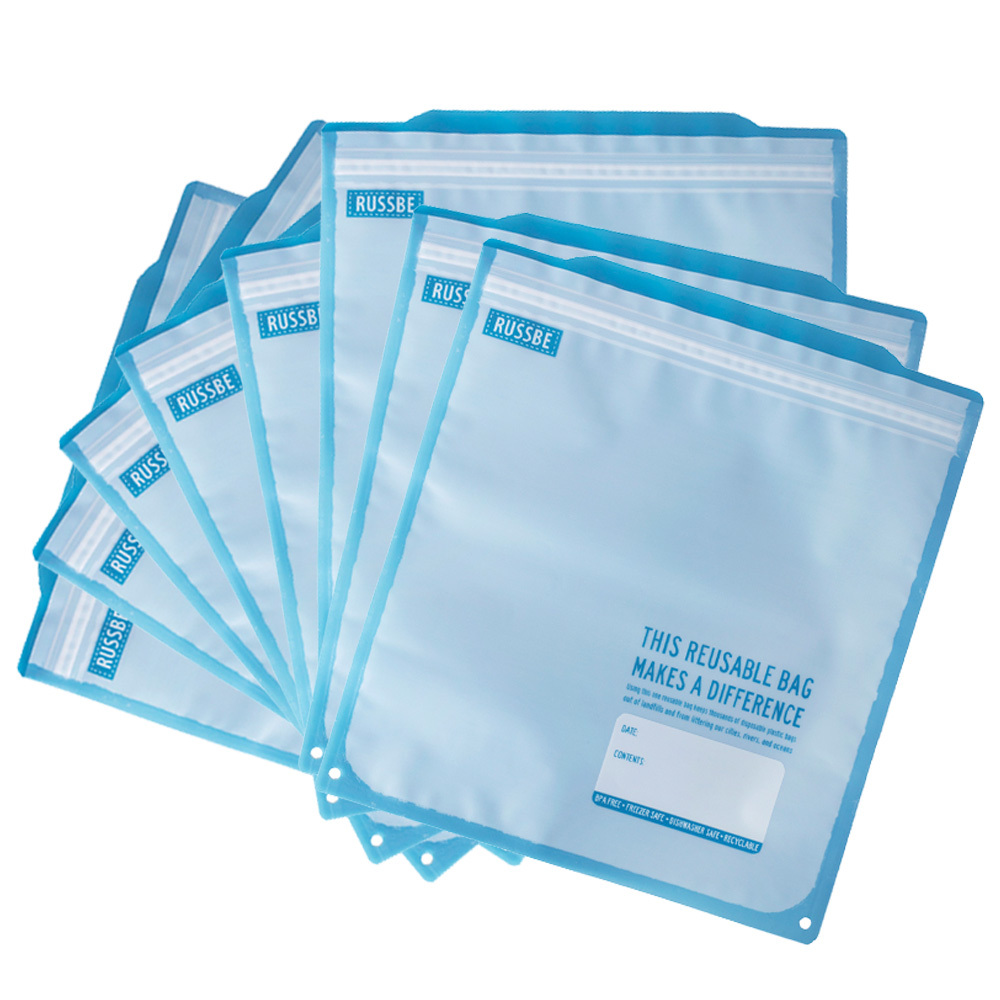 Russbe Reusable Freezer Gallon Bags 8 Pack