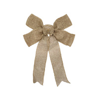 Large Double Linen Bow - Natural