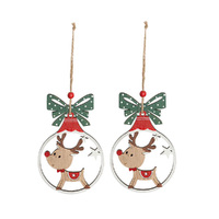 Hanging Wooden Xmas Ornament - 2 Pack