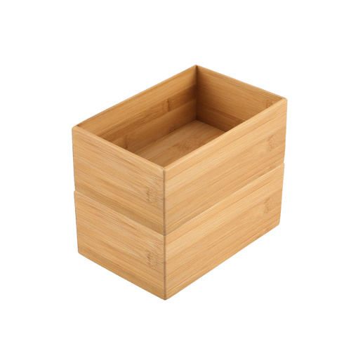 Stackable Bamboo Boxes 2-pack