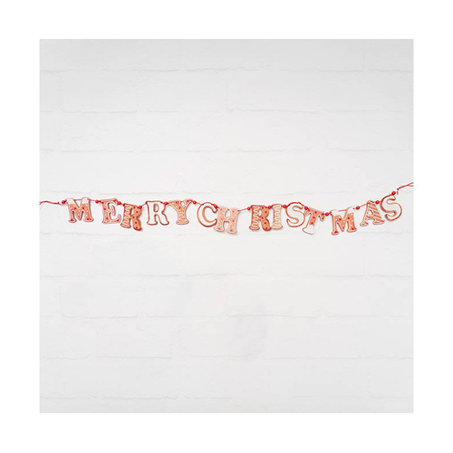 Wooden Gingerbread Christmas Bunting 1.3m