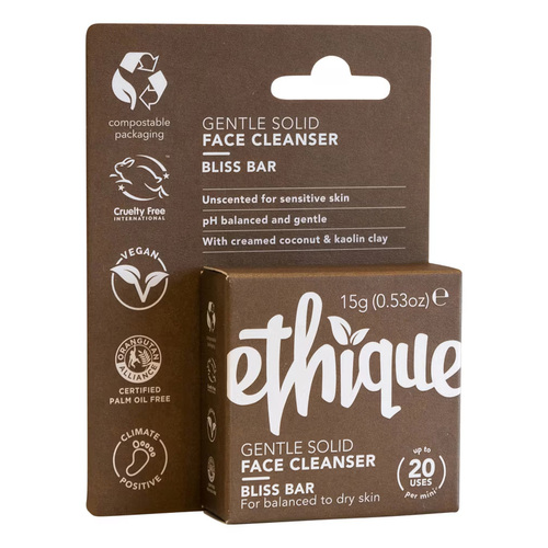 ETHIQUE Face Cleanser Mini - Bliss Bar 15g