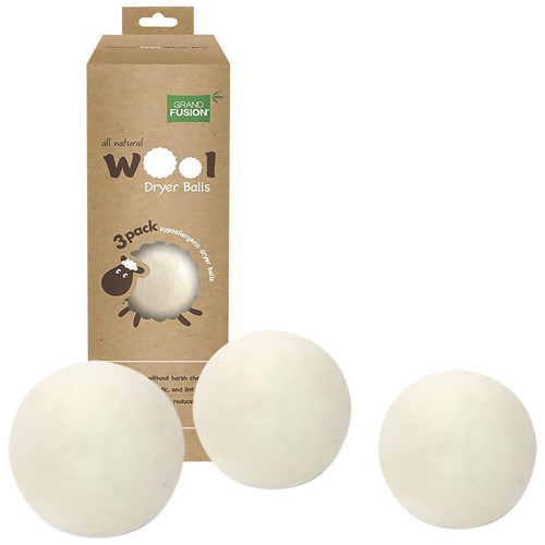 100% Wool Dryer Balls - 3 Pack