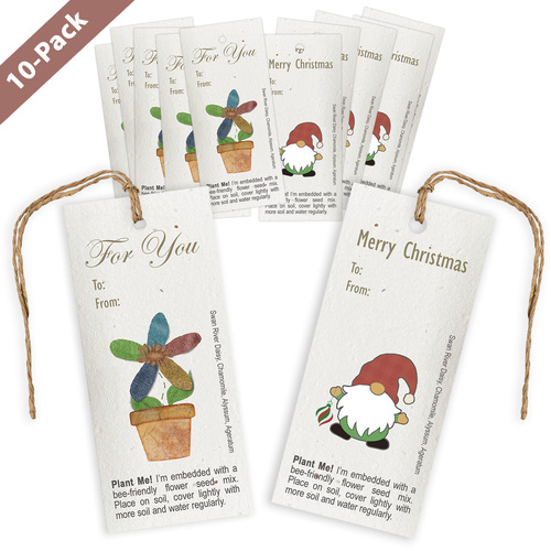 Living Seed Gift Tag 10-Pack - Flower Mix